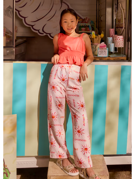 MAYORAL KOMPLET LETNI  DLA DZIEWCZYNKI TOP NA JEDNO RAMIĘ PLUS SPODNIE 6561/19