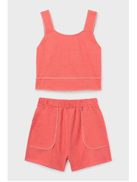 MAYORAL KOMPLET LETNI  DLA DZIEWCZYNKI TOP PLUS SPODENKI 6213/68
