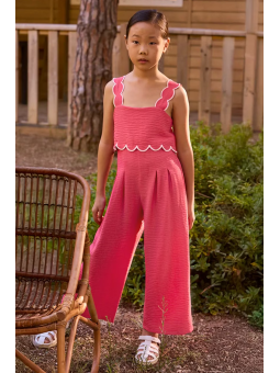 MAYORAL KOMBINEZON DLA DZIEWCZYNKI NA RAMIĄCZKACH KORALOWY 6872/78