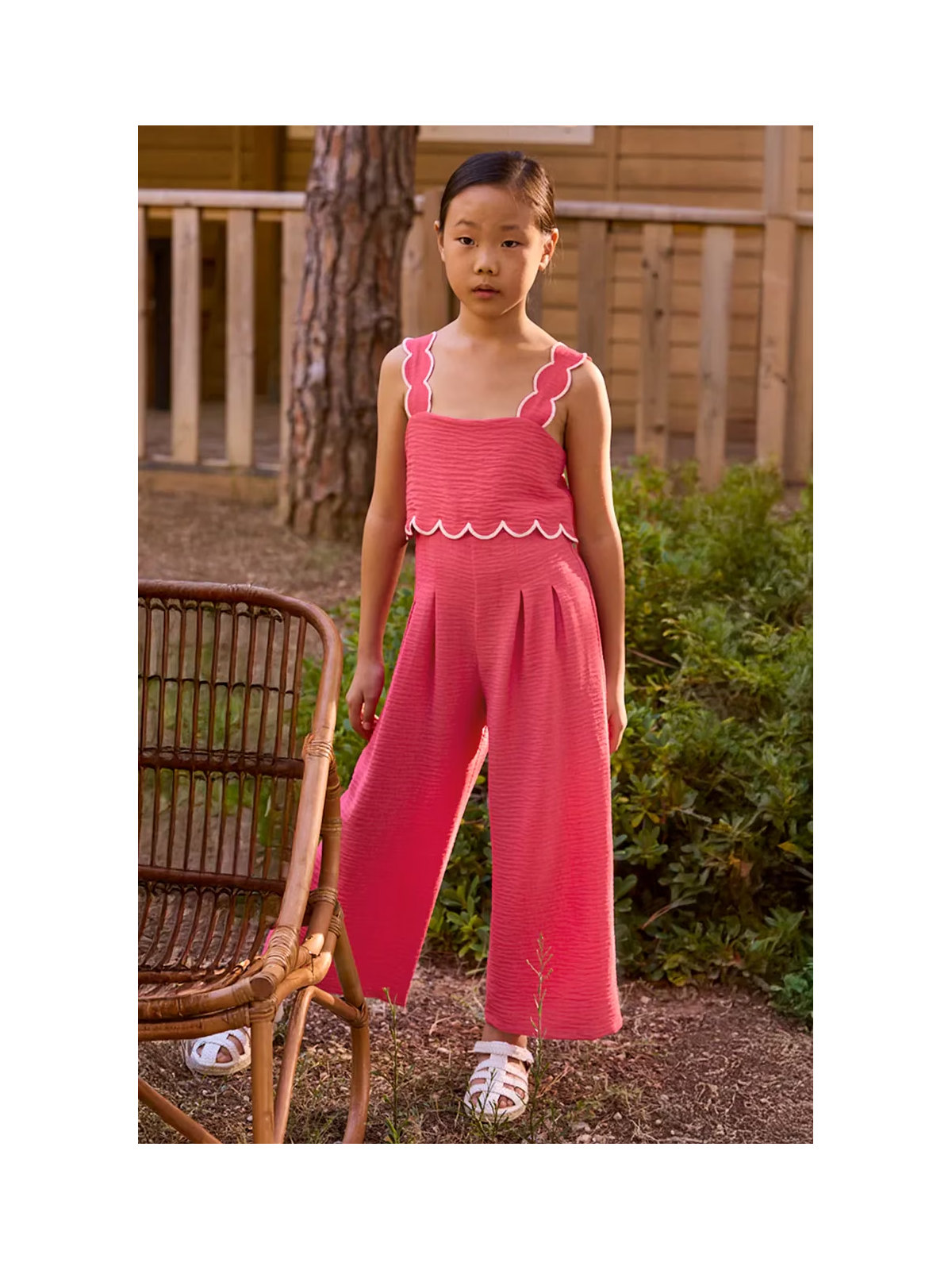 MAYORAL KOMBINEZON DLA DZIEWCZYNKI NA RAMIĄCZKACH KORALOWY 6872/78