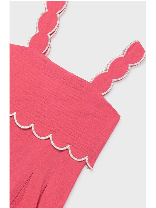 MAYORAL KOMBINEZON DLA DZIEWCZYNKI NA RAMIĄCZKACH KORALOWY 6872/78