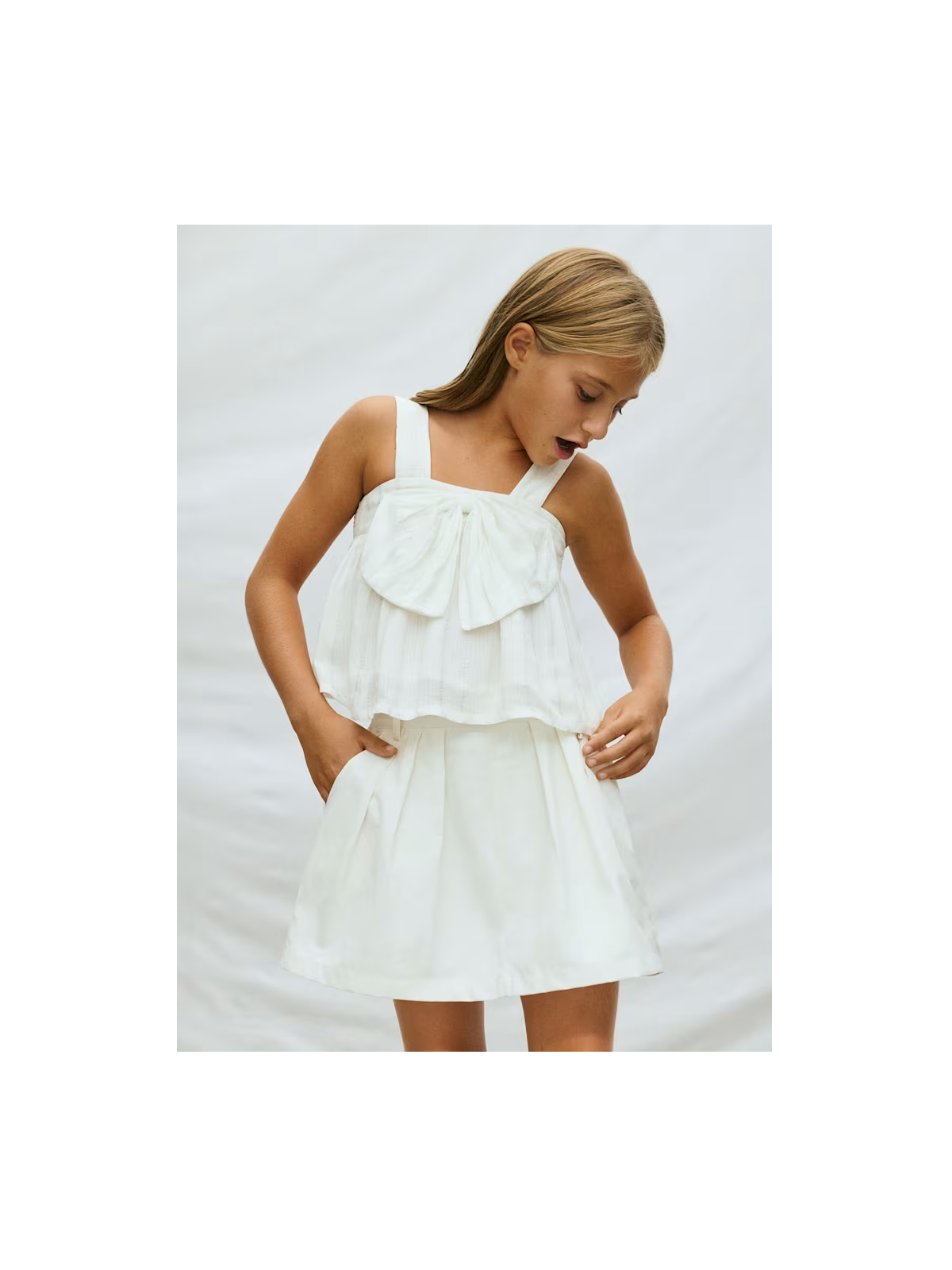 MAYORAL SPÓDNICO SPODENKI DLA DZIEWCZYNKI KREM 6902/34