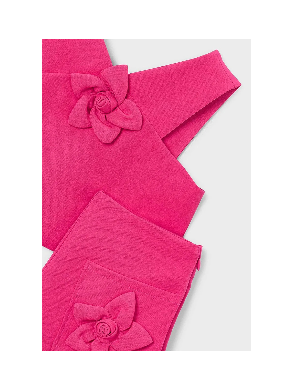 MAYORAL KOMPLET DLA DZIEWCZYNKI Z OZDOBNYMI KWIATKAMI RÓŻ FUKSJA 3948/94