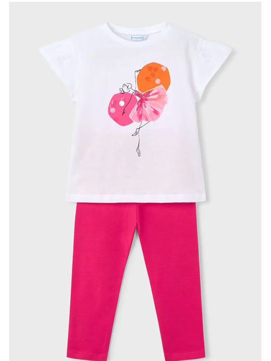MAYORAL KOMPLET DLA DZIEWCZYNKI BLUZKA LEGINSY 3726/95