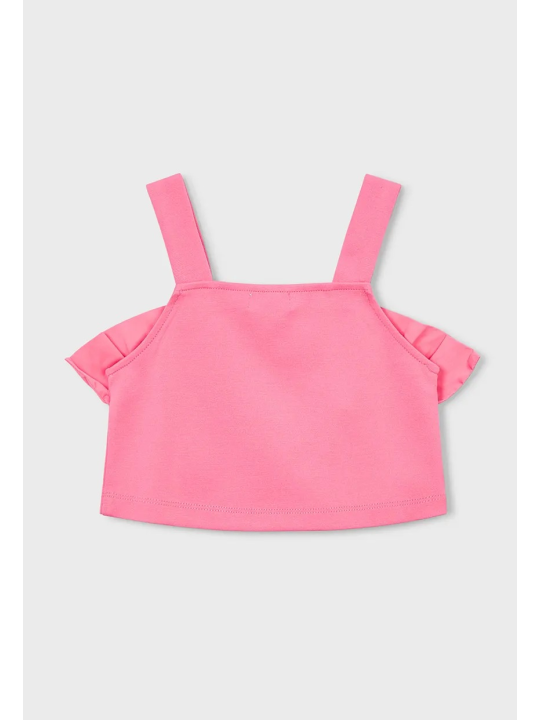 MAYORAL BLUZKA TOP LETNI DLA DZIEWCZYNKI Z MARSZCZENIAMI 3025/40
