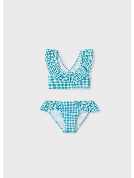 MAYORAL STRÓJ KĄPIELOWY DWUCZĘSCIOWY DLA DZIEWCZYNKI  Z FALBANKĄ 3734/44