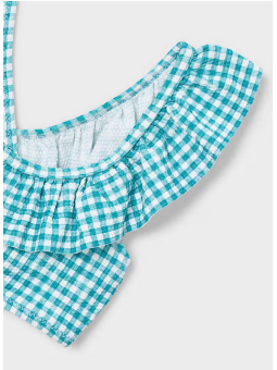 MAYORAL STRÓJ KĄPIELOWY DWUCZĘSCIOWY DLA DZIEWCZYNKI  Z FALBANKĄ 3734/44