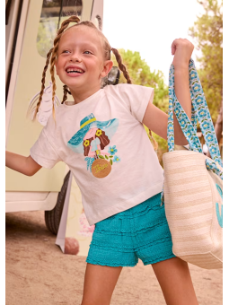 MAYORAL KOMPLET DLA DZIEWCZYNKI KRÓTKIE SPODENKI I BLUZKA 3231/74