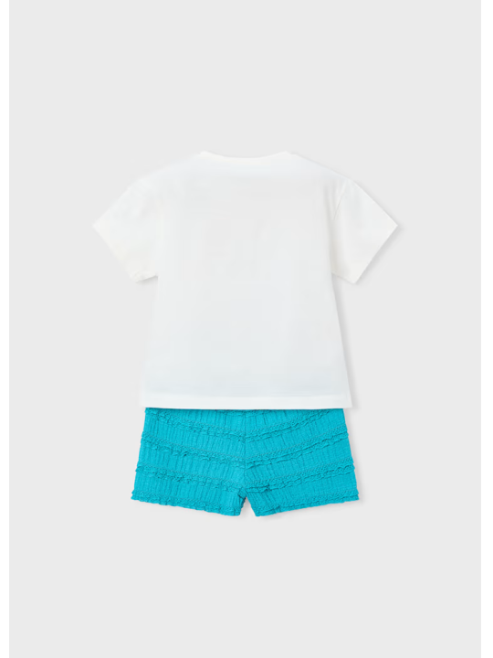 MAYORAL KOMPLET DLA DZIEWCZYNKI KRÓTKIE SPODENKI I BLUZKA 3231/74