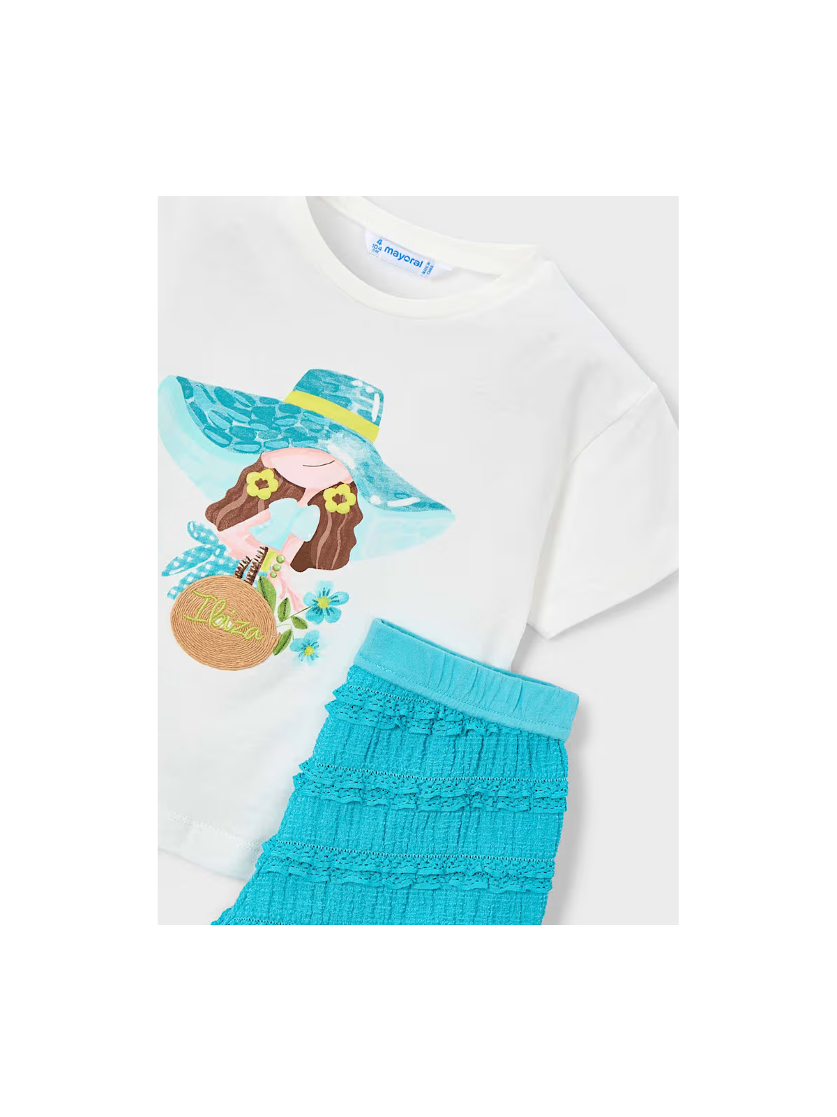MAYORAL KOMPLET DLA DZIEWCZYNKI KRÓTKIE SPODENKI I BLUZKA 3231/74