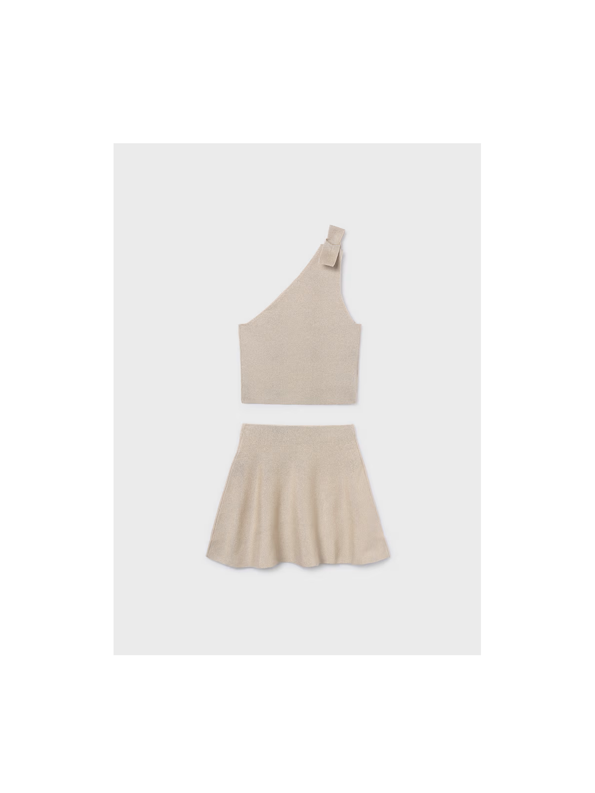 MAYORAL KOMPLET DLA DZIEWCZYNKI BLUZKA NA JEDNO RAMIĘ I SPÓDNICZKA 6918/14