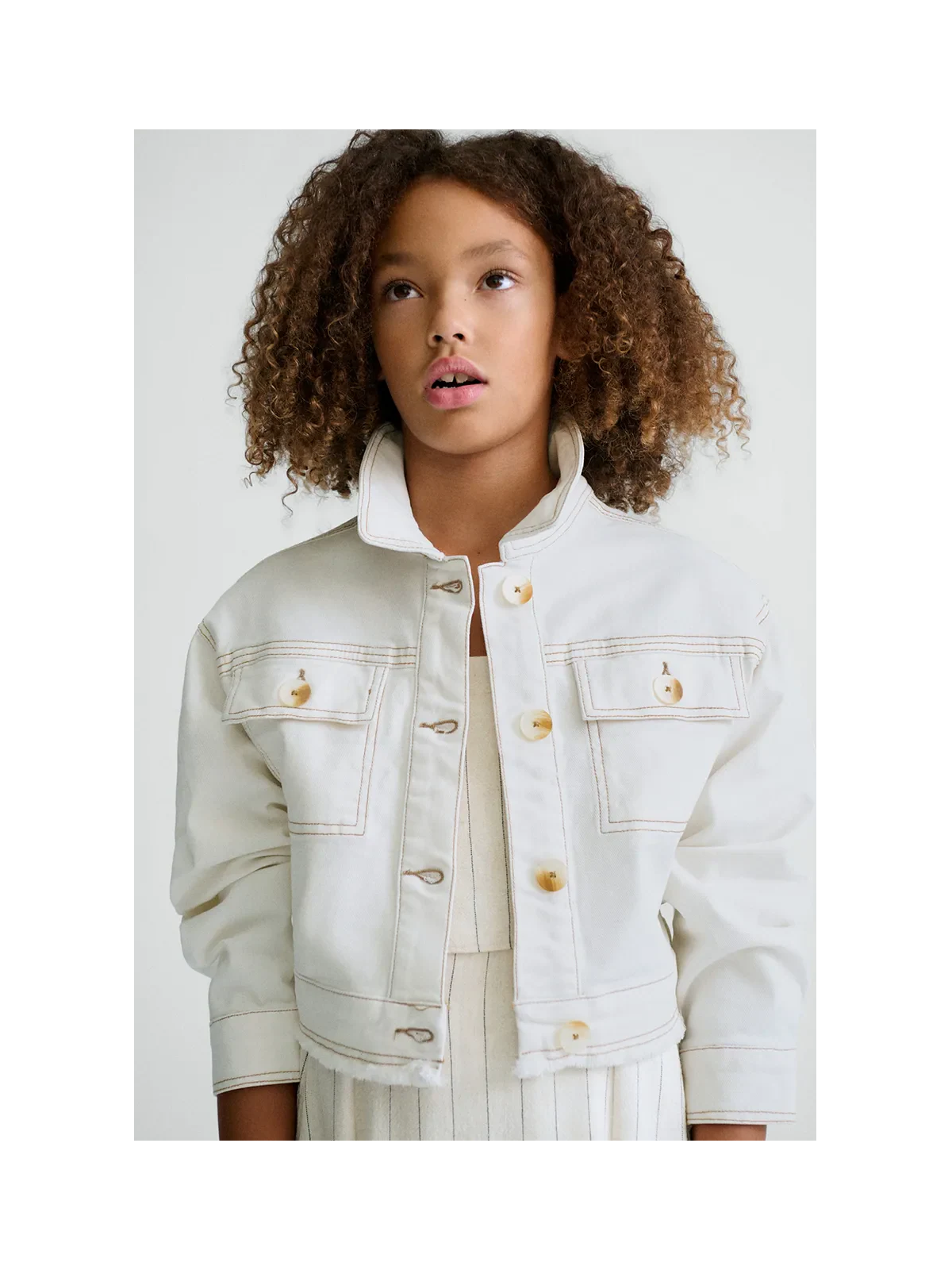 MAYORAL KURTKA KATANA JEANS DLA DZIEWCZYNKI KREM 6407/94