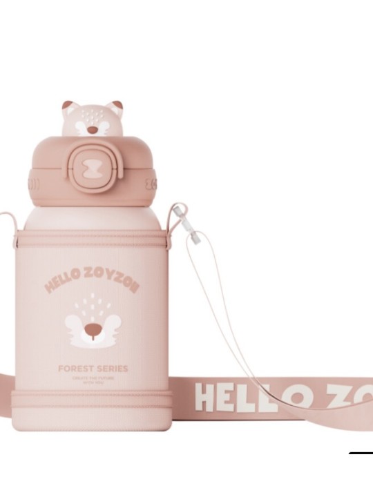 ZOYZOII TERMOS DLA DZIECKA  RÓŻOWY  LISEK E8LISEK
