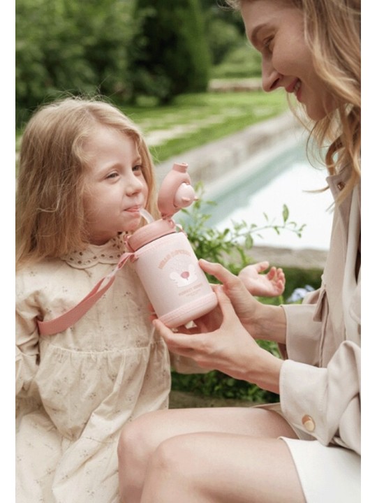 ZOYZOII TERMOS DLA DZIECKA  RÓŻOWY  LISEK E8LISEK