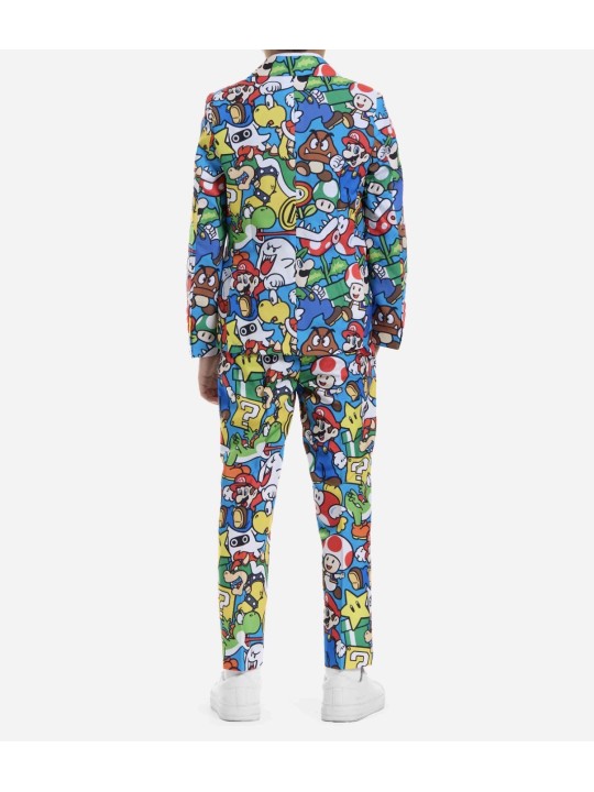 OPPOSUITS KOLOROWY GARNITUR DLA CHŁOPCA SUPER MARIO 3-CZĘŚCIOWY MARYNARKA , SPODNIE I KRAWAT OSBO-0017