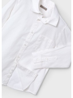 MAYORAL KOSZULA BIAŁA GŁADKA KLASYCZNA DLA CHŁOPCA 3198/1