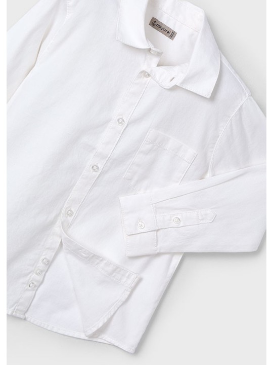 MAYORAL KOSZULA BIAŁA GŁADKA KLASYCZNA DLA CHŁOPCA 3198/1