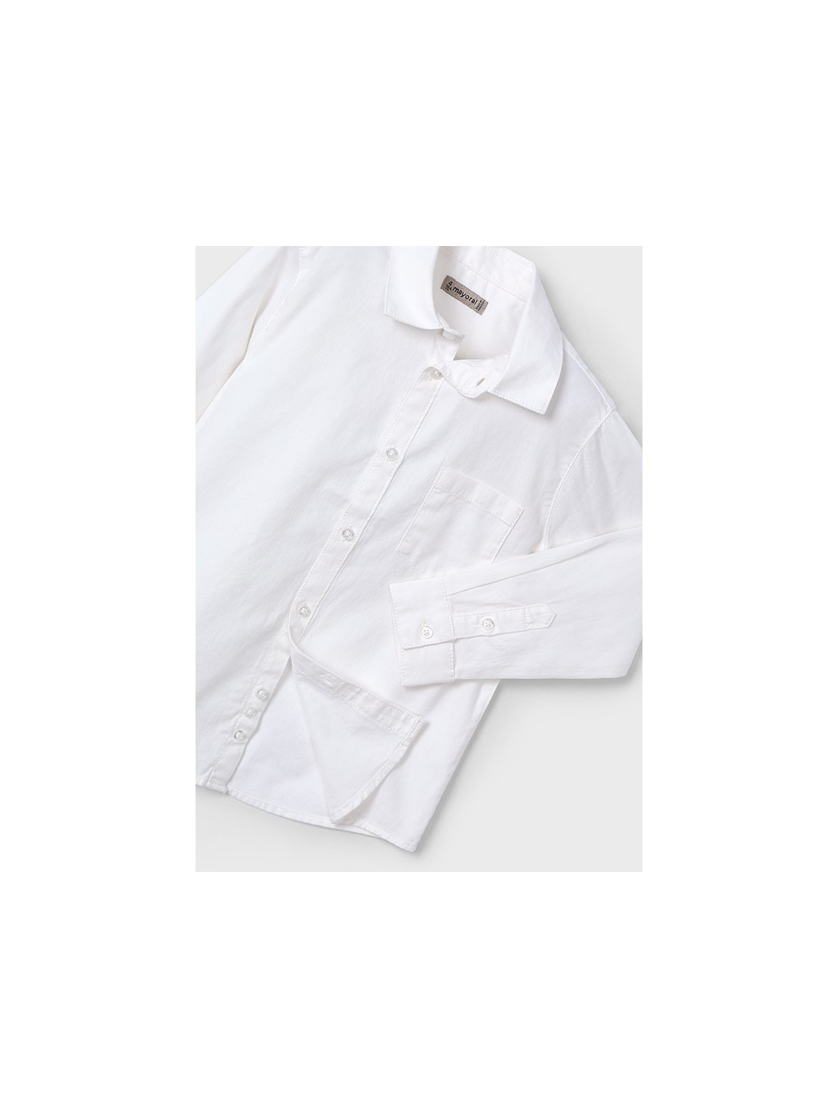 MAYORAL KOSZULA BIAŁA GŁADKA KLASYCZNA DLA CHŁOPCA 3198/1
