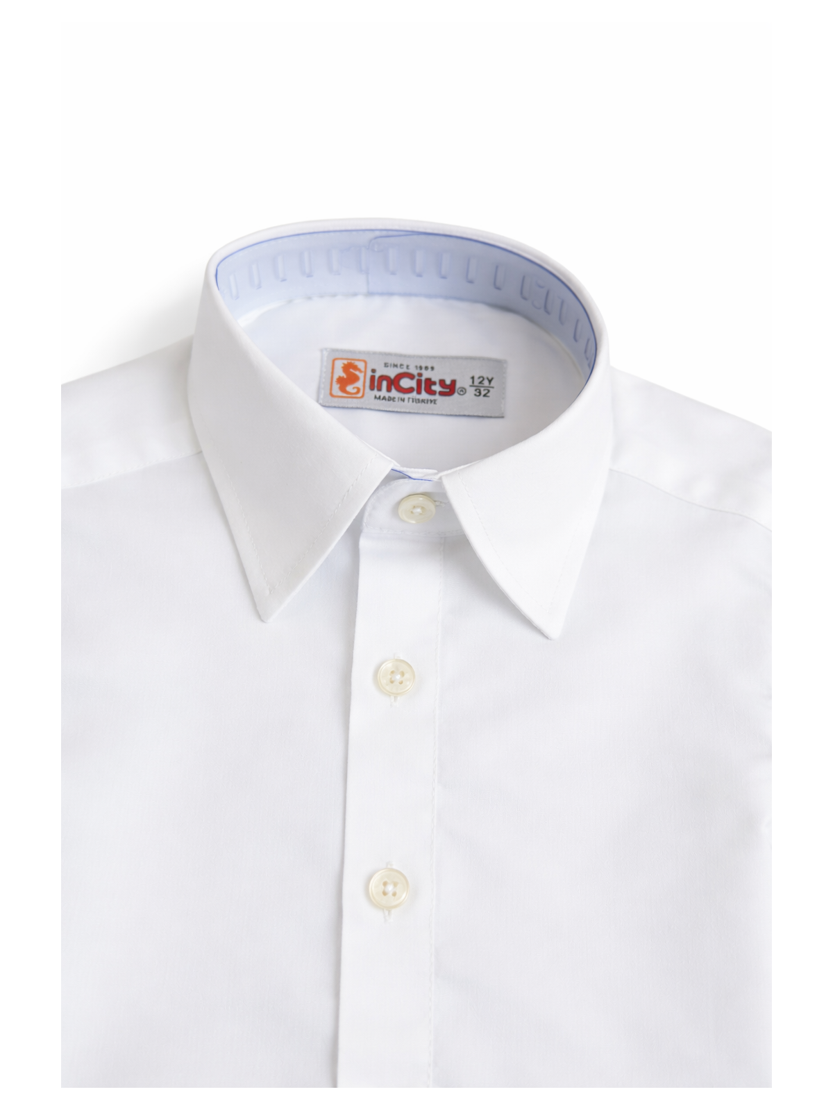INCITY  KOSZULA BIAŁA GŁADKA KLASYCZNA DLA CHLOPCA 3388