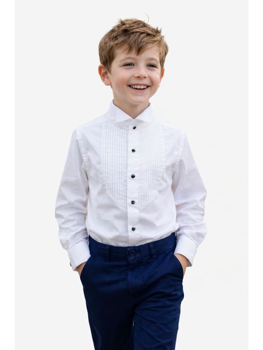 INCITY KOSZULA DLA CHŁOCA Z PLISOWANYM PRZODEM 3501