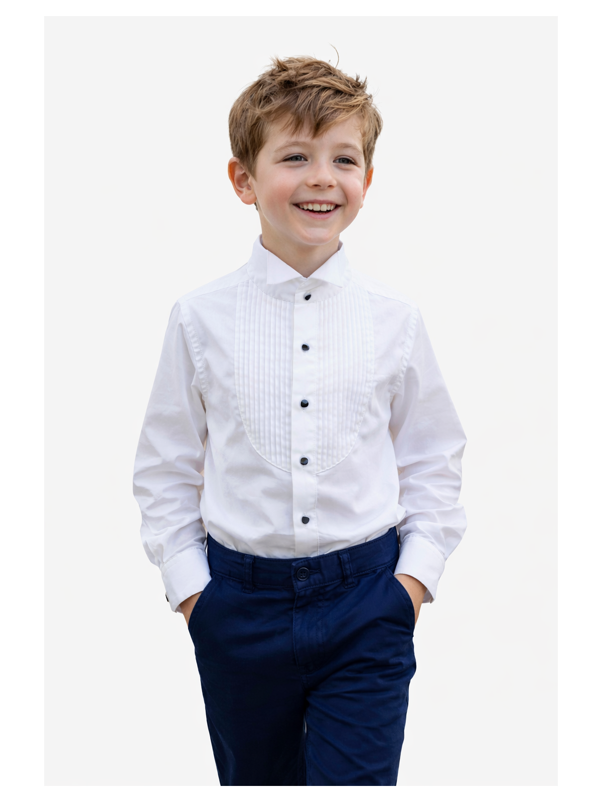 INCITY KOSZULA DLA CHŁOCA Z PLISOWANYM PRZODEM 3501