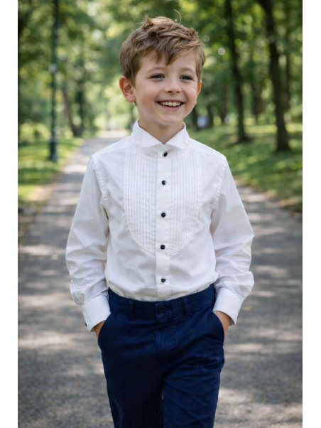 INCITY KOSZULA DLA CHŁOCA Z PLISOWANYM PRZODEM 3501
