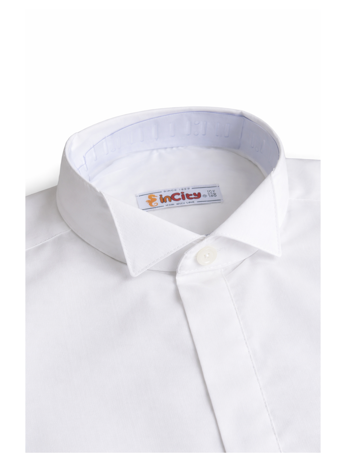 INCITY KOSZULA ELEGANCKA DLA CHŁOPCA Z WYCIĘTYM  KOŁNIERZYKIEM NA MUCHĘ 4113