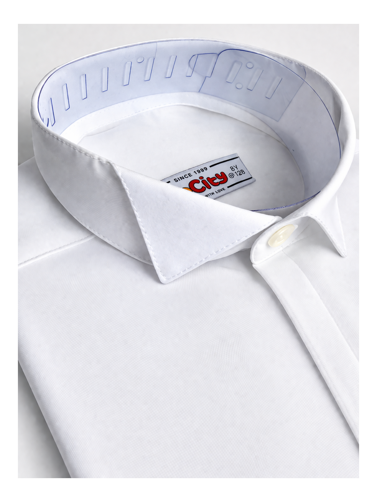 INCITY KOSZULA ELEGANCKA DLA CHŁOPCA Z WYCIĘTYM  KOŁNIERZYKIEM NA MUCHĘ 4113