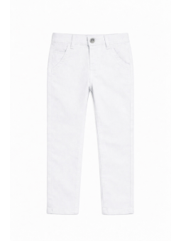 KARA CETIN  SPODNIE CHINO MATERIAŁOWE DLA CHŁOPCA BIAŁE KARACETIN