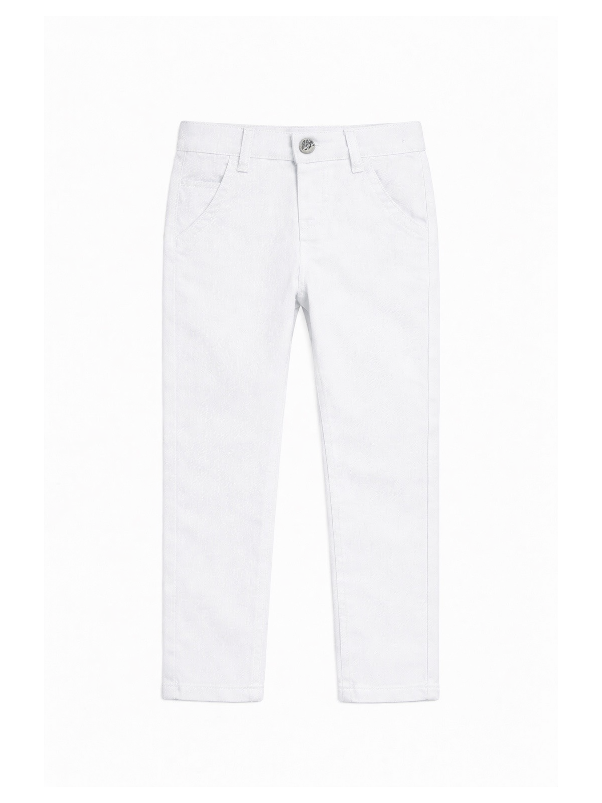KARA CETIN  SPODNIE CHINO MATERIAŁOWE DLA CHŁOPCA BIAŁE KARACETIN