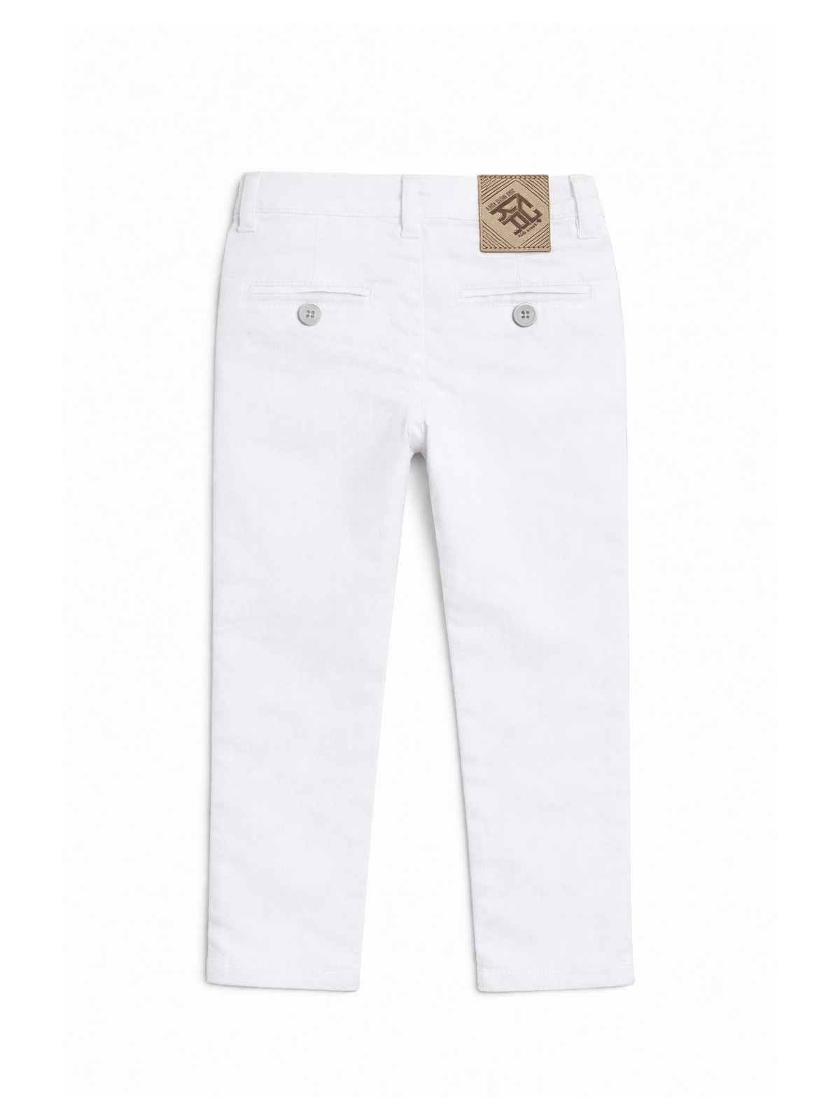 KARA CETIN  SPODNIE CHINO MATERIAŁOWE DLA CHŁOPCA BIAŁE KARACETIN