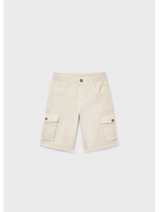 MAYORAL NUKUTAVAKE KRÓTKIE SPODENKI DLA CHŁOPCA BEŻOWE Z KIESZENIAMI 6221/49