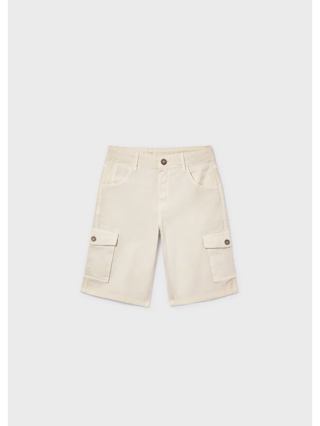 MAYORAL NUKUTAVAKE KRÓTKIE SPODENKI DLA CHŁOPCA BEŻOWE Z KIESZENIAMI 6221/49