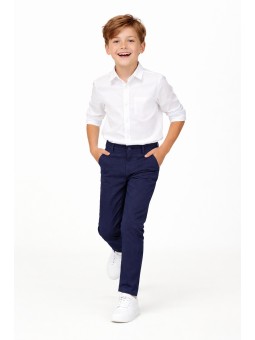 KARA CETIN  SPODNIE CHINO MATERIAŁOWE DLA CHŁOPCA GRANAT   KARACETIN