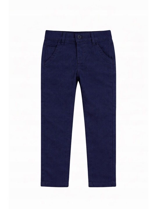 KARA CETIN  SPODNIE CHINO MATERIAŁOWE DLA CHŁOPCA GRANAT   KARACETIN