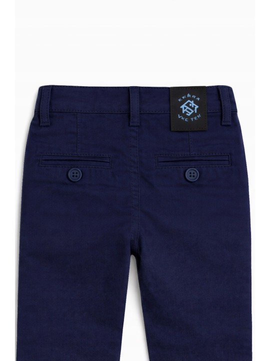 KARA CETIN  SPODNIE CHINO MATERIAŁOWE DLA CHŁOPCA GRANAT   KARACETIN