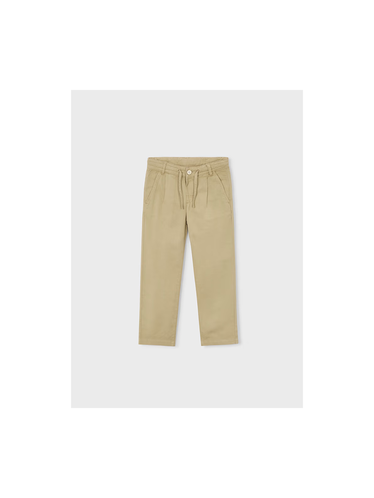 MAYORAL SPODNIE DLA CHŁOPCA CHINO  Z DOMIESZKĄ LNU BEŻ 3576/70