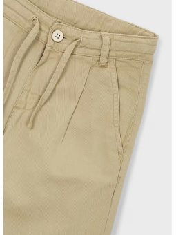 MAYORAL SPODNIE DLA CHŁOPCA CHINO  Z DOMIESZKĄ LNU BEŻ 3576/70