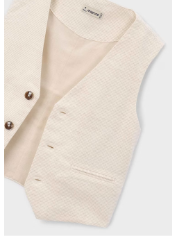 MAYORAL KAMIZELKA GARNITUROWA DLA CHŁOPCA Z DOMIESZKĄ LNU 3379