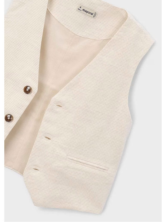 MAYORAL KAMIZELKA GARNITUROWA DLA CHŁOPCA Z DOMIESZKĄ LNU 3379