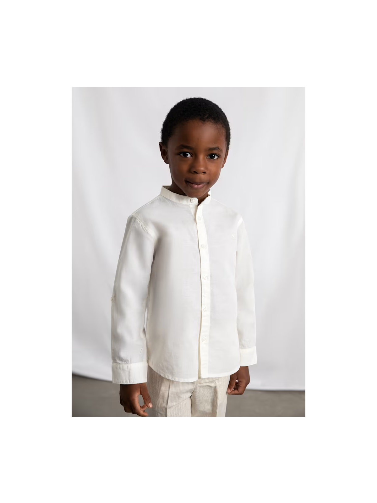 MAYORAL KOSZULA NA STÓJCE NA DŁUGI RĘKAW Z DOMIESZKĄ LNU  DLA CHŁOPCA 3118/30