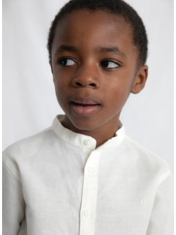 MAYORAL KOSZULA NA STÓJCE NA DŁUGI RĘKAW Z DOMIESZKĄ LNU  DLA CHŁOPCA 3118/30