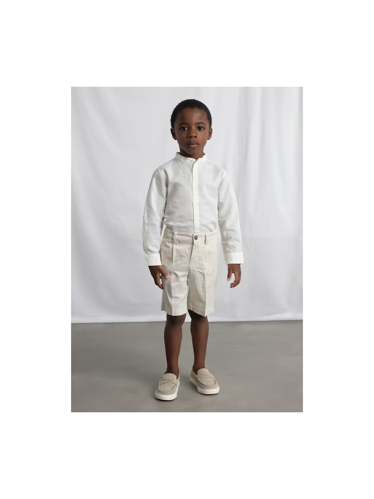 MAYORAL KOSZULA NA STÓJCE NA DŁUGI RĘKAW Z DOMIESZKĄ LNU  DLA CHŁOPCA 3118/30