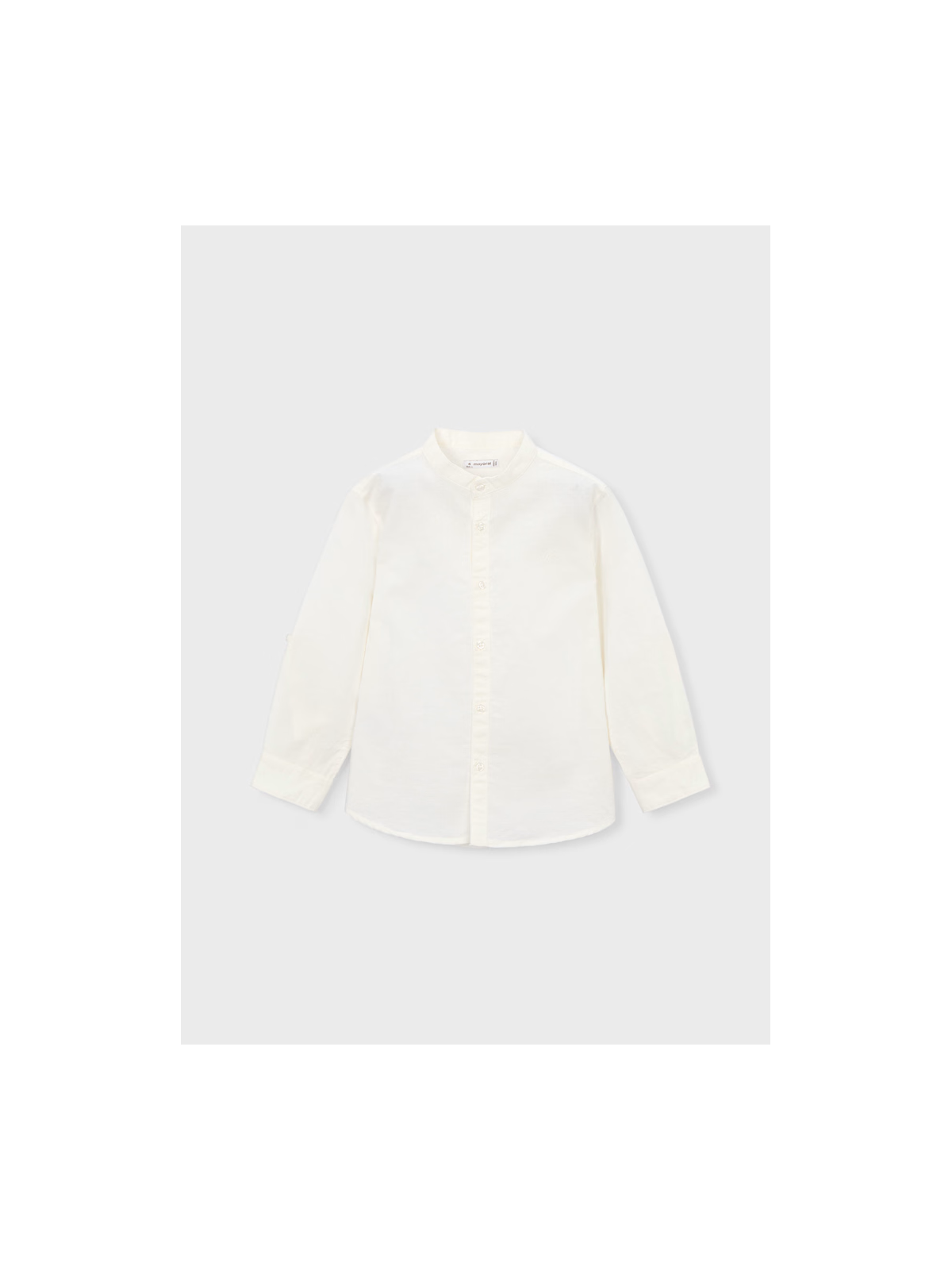 MAYORAL KOSZULA NA STÓJCE NA DŁUGI RĘKAW Z DOMIESZKĄ LNU  DLA CHŁOPCA 3118/30
