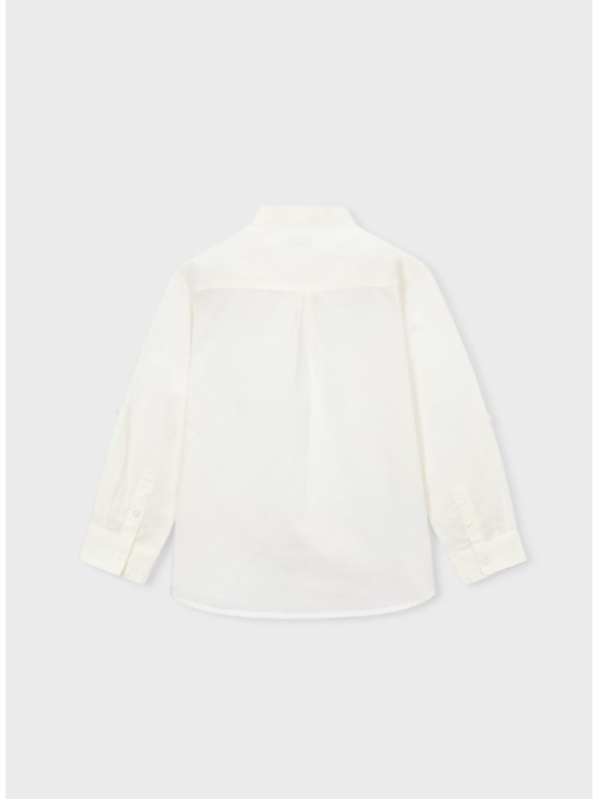 MAYORAL KOSZULA NA STÓJCE NA DŁUGI RĘKAW Z DOMIESZKĄ LNU  DLA CHŁOPCA 3118/30