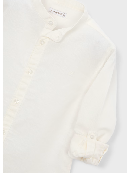 MAYORAL KOSZULA NA STÓJCE NA DŁUGI RĘKAW Z DOMIESZKĄ LNU  DLA CHŁOPCA 3118/30
