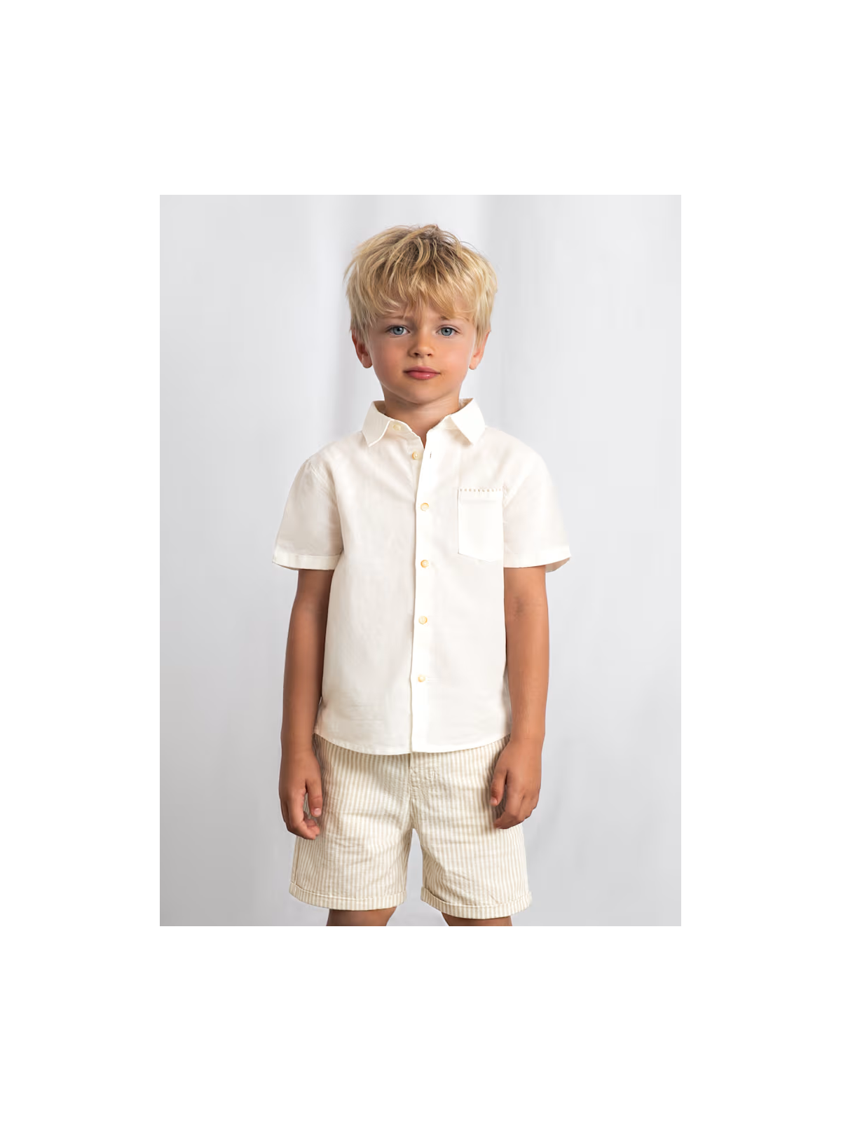 MAYORAL KOMPLET DLA CHŁOPCA KOSZULA NA KRÓTKI RĘKAW I SPODENKI 3217/15