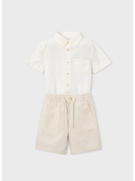 MAYORAL KOMPLET DLA CHŁOPCA KOSZULA NA KRÓTKI RĘKAW I SPODENKI 3217/15