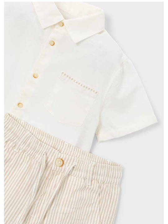 MAYORAL KOMPLET DLA CHŁOPCA KOSZULA NA KRÓTKI RĘKAW I SPODENKI 3217/15