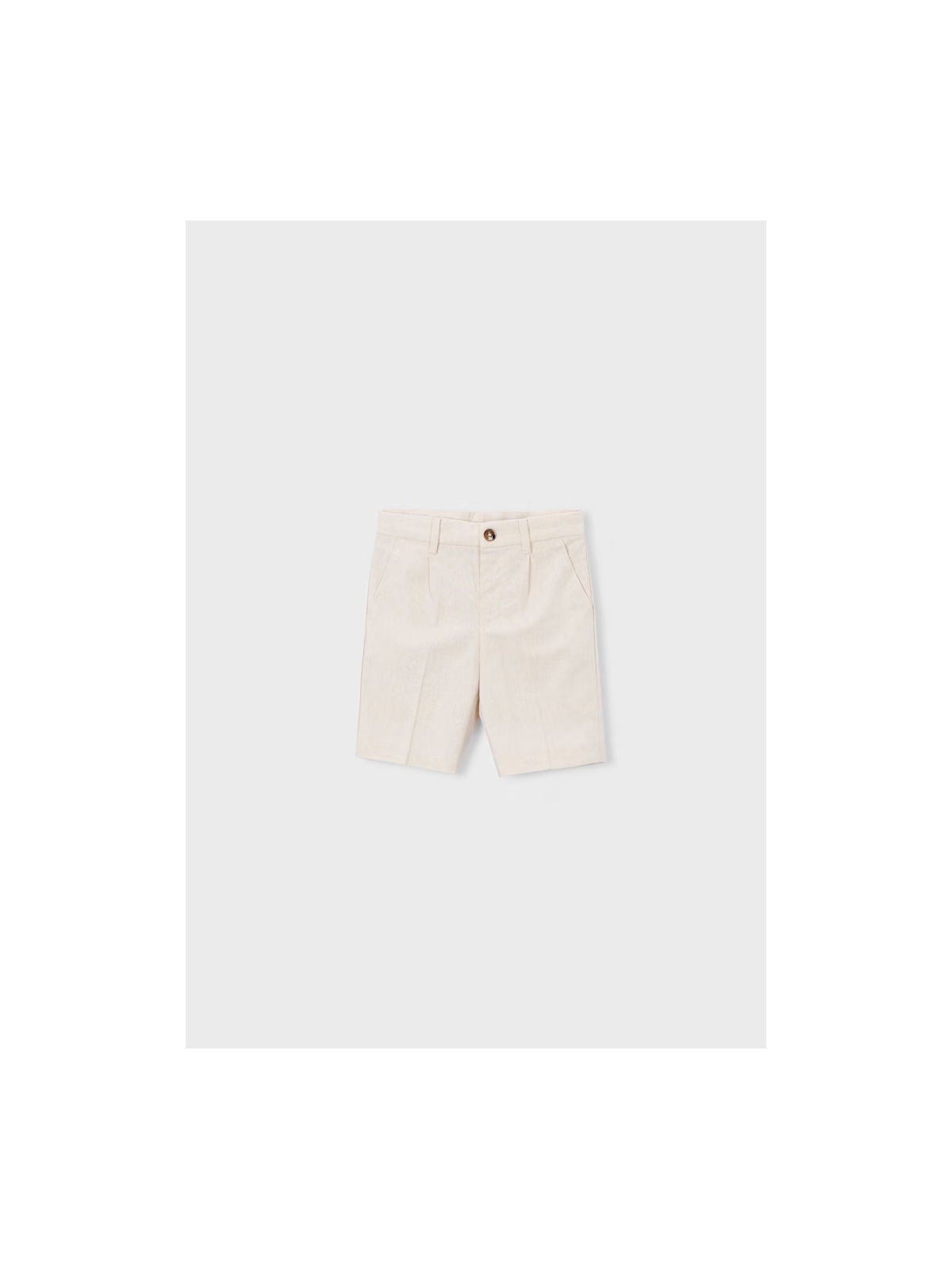 MAYORAL KRÓTKIE SPODENKI DLA CHŁOPCA Z DOMIESZKĄ LNU  BEŻ 3201/47